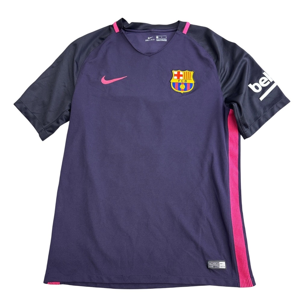 Nike FC Barcelona 2016-17 Away Jersey Messi 10 Purple Pink Mens M 776844-525